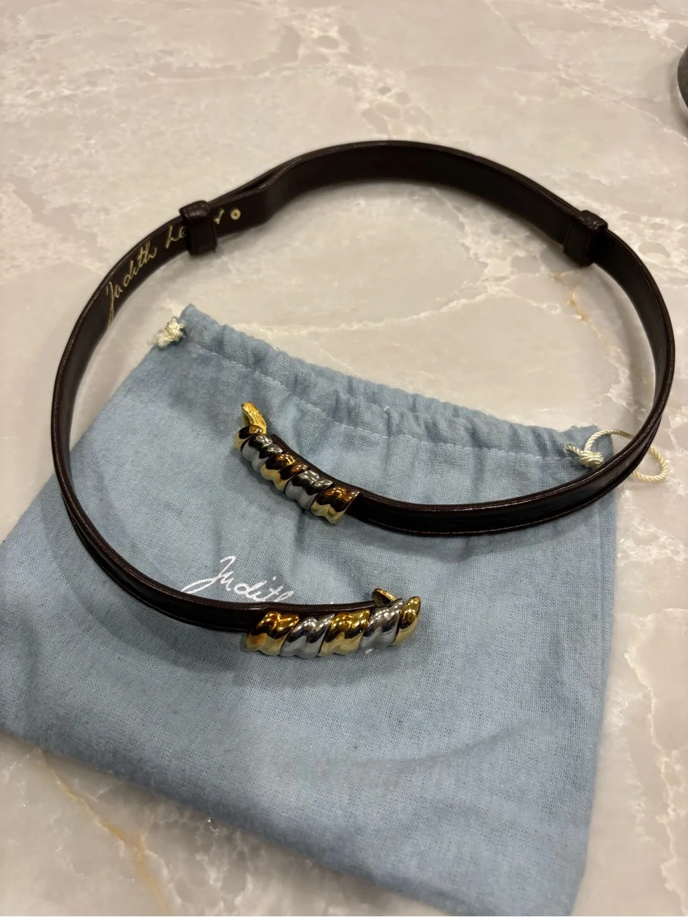 Two Vintage Judith Leiber Belts
